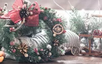 Quebra-cabeça New year wreath