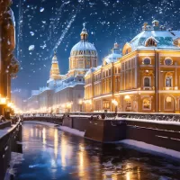 Пазл Новогодняя ночь в Санкт-Петербурге