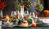 Zagadka New Year's table setting