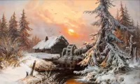 Jigsaw Puzzle Icy mill