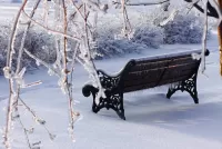 Quebra-cabeça Icy bench