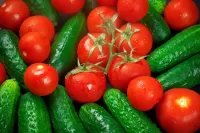 Zagadka Cucumbers and tomatoes