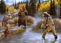 Слагалица bear hunting