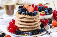 Jigsaw Puzzle Pancakes under the berries