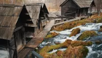 Quebra-cabeça Old watermills
