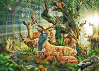 Jigsaw Puzzle Deer in the sun