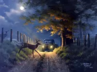 Quebra-cabeça Deer crossing