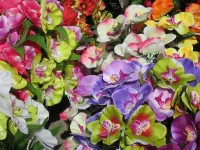 Jigsaw Puzzle fabric orchids
