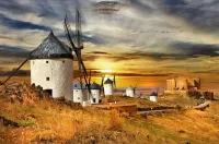 Jigsaw Puzzle Autumn and windmills