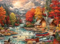 パズル Autumn in the mountains