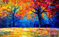 Jigsaw Puzzle Autumn in bright colors
