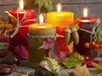 Пазл Осенние свечи