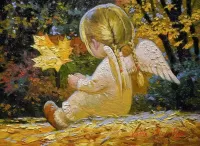 Пазл Осенний ангелочек