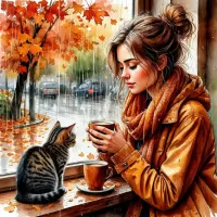 Puzzle Deszcz jesienny