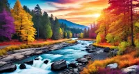 Jigsaw Puzzle Autumn landscape