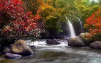 Jigsaw Puzzle Autumn waterfall