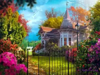 Jigsaw Puzzle Detached house with garden