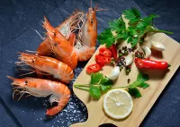 Bulmaca Spicy shrimp