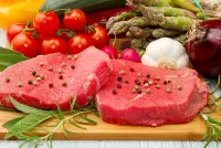 Jigsaw Puzzle Vegetables and meat