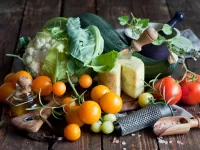 Jigsaw Puzzle Vegetables and cheese