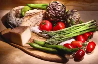 Jigsaw Puzzle Vegetables with bread