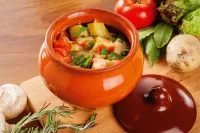 Jigsaw Puzzle Vegetables in a pot
