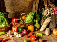 Jigsaw Puzzle Vegetables in a basket