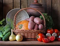 Quebra-cabeça Vegetables in the basket