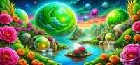 Jigsaw Puzzle Lake of Mysterious Spheres