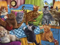 Jigsaw Puzzle Naughty kittens