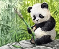 Jigsaw Puzzle Panda and the caterpillar