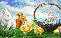 Bulmaca Easter sketch