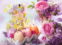 Jigsaw Puzzle Easter candles