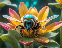 Puzzle Bee on a flower