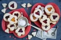 Puzzle Cookies with jam