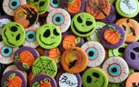 Jigsaw Puzzle Cookies for Halloween