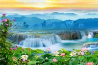 Jigsaw Puzzle Landscape with mountains
