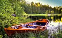 Jigsaw Puzzle Landscape with a boat