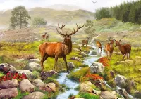 Rompecabezas Landscape with deer