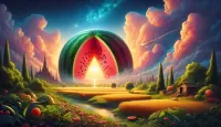 Пазл Пейзаж с таинственным арбузом