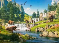 Puzzle Landscape with animals