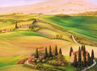 Quebra-cabeça Landscape of Tuscany