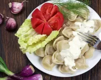 Jigsaw Puzzle Ravioli and vegetables