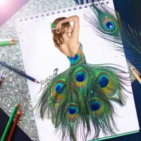 Quebra-cabeça Peacock feather