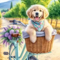 Puzzle Dog in a basket