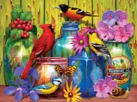 Jigsaw Puzzle colorful wings