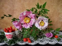 Rompicapo Peonies and strawberries