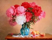 Jigsaw Puzzle Peonies and peaches