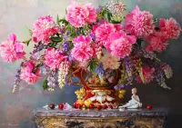 Jigsaw Puzzle Peonies and lilacs