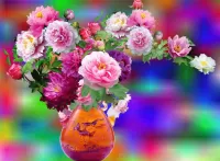 Bulmaca Peonies in a vase